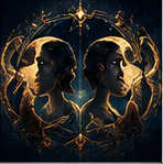 Ταπετσαρία Δίδυμοι με εντυπωσιακό zodiac design